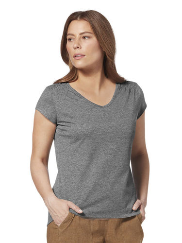 Royal Robbins Women's Featherweight V-Neck Tee (Charcoal)