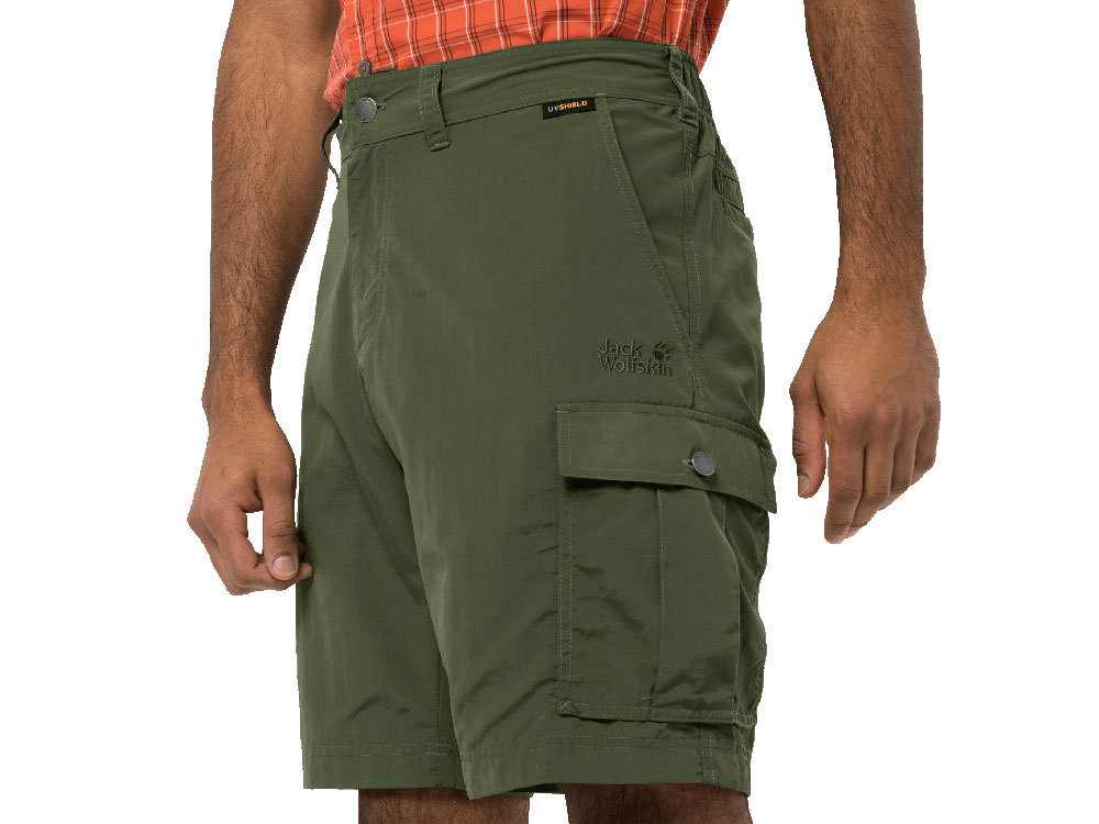 Jack Wolfskin Men s Canyon Cargo Shorts Greenwood Supplex Nylon