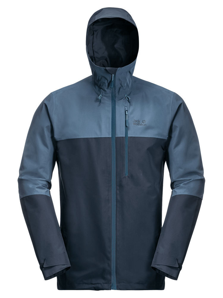 Jack Wolfskin Men s Peak Jacket Night Blue Rainwear Jacket