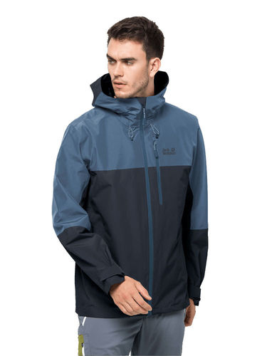 Jack Wolfskin Men s Peak Jacket Night Blue Rainwear Jacket