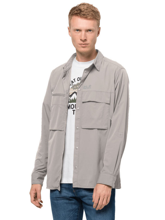 Jack Wolfskin Men's Atacama Vent Shirt (Ash Grey) Shirt