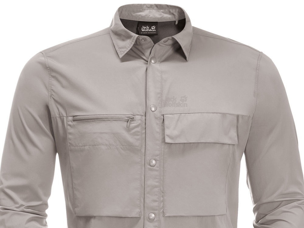 Jack Wolfskin Men\'s Atacama Vent Shirt (Ash Grey) Shirt