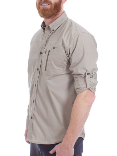 Pinewood Men's Tiveden TC-Stretch Anti-Insect LS Shirt (L.Khaki)