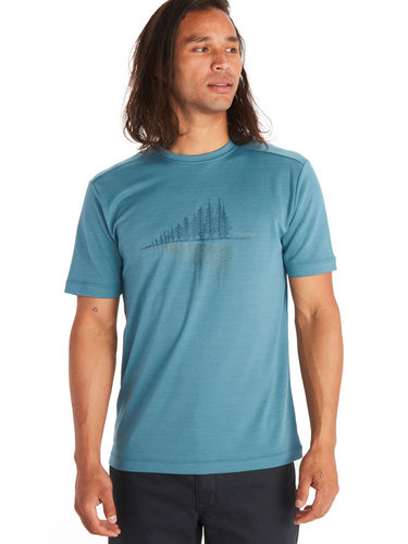 Marmot Heren Hike Leisure Tee SS (Cascade Blue)