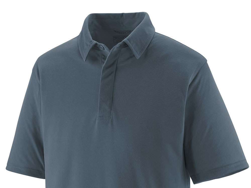 Patagonia Men's Cap Cool Trail Polo-Shirt (Plume Grey) Active Wear