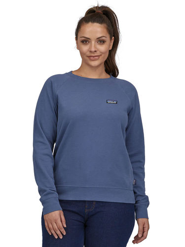 Patagonia Women's P-6 Label Organic Crew Sweatshirt (Current Blue)