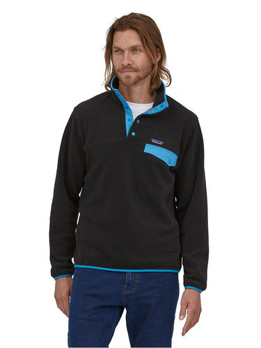 Patagonia Men's Lightweight Synchilla Snap-T Fleece Pullover (Black)