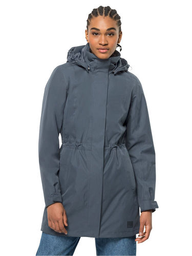 Jack Wolfskin Dames Ottawa Coat (Slate Blue)