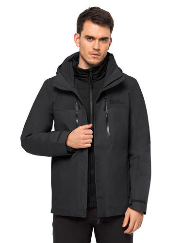 Jack Wolfskin Heren Jasper 3-in-1 Jacket (Black)