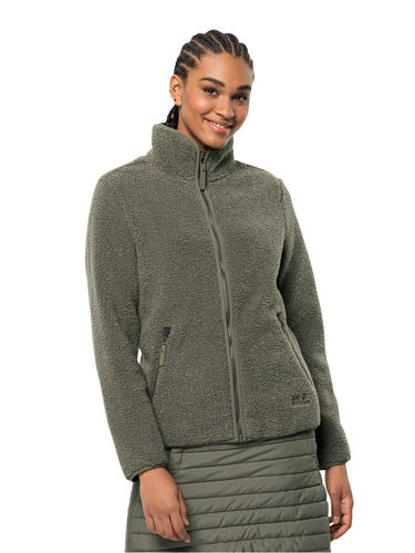 Jack Wolfskin Dames High Curl Jacket (Dusty Olive)