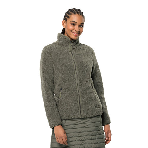 Jack Wolfskin Women's High Curl Jacket (Dusty Olive) Fleece Jacket