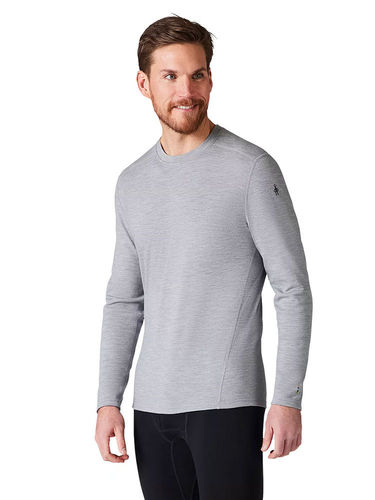 Smartwool Heren Classic Thermal Merino Base Layer Crew (Light Gray Heather)