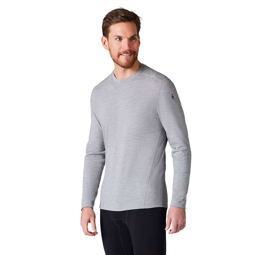 Smartwool Men's Classic Thermal Merino Base Layer Crew (Light Gray Heather)