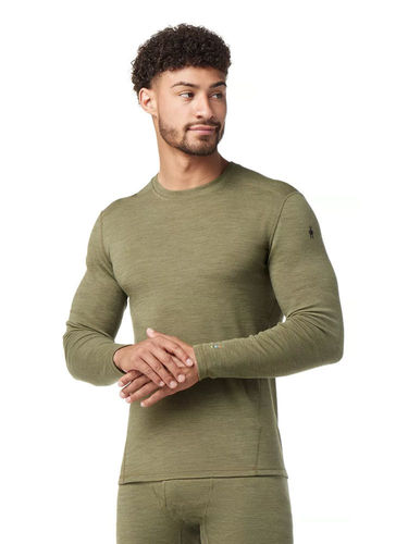 Smartwool Men's Classic Thermal Merino Base Layer Crew (Winter Moss Heather)