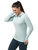 Smartwool Women's Classic Thermal Merino250 Base Layer 1/4 Zip (Bleached Aqua Heather)