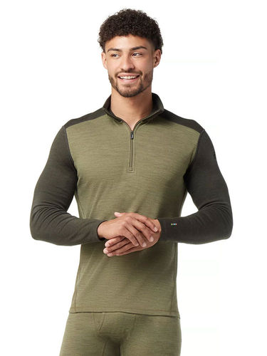 Smartwool Men's Classic Thermal Merino250 Baselayer 1/4 Zip (North Woods Heather)