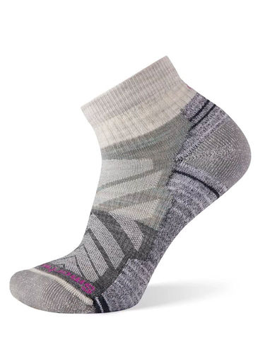 Smartwool Women's Hike Light Cushion Color Block Pattern Ankle Socks (Ash)