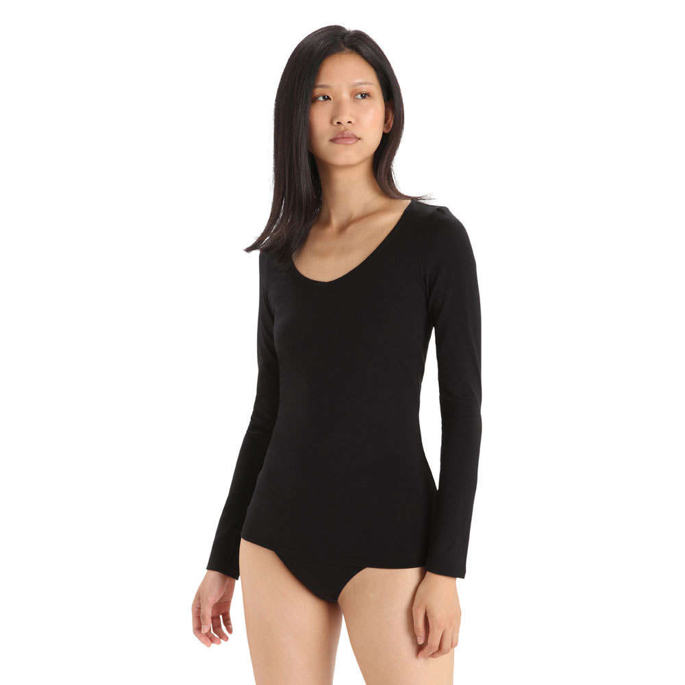 Icebreaker Women's Siren LS Sweetheart (Black)