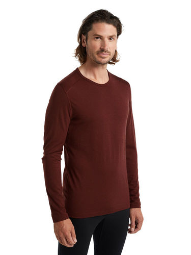 Icebreaker Men's 200 Oasis LS Crewe (Espresso)