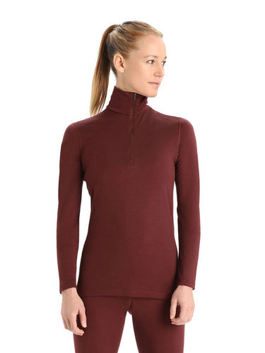 Icebreaker Womens 200 Oasis LS Half Zip (Espresso)