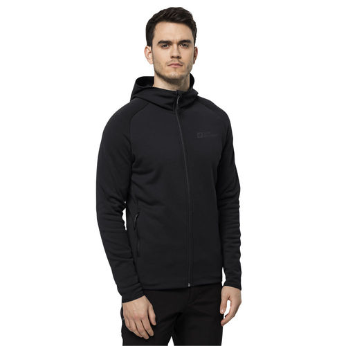 Jack Wolfskin Men s Heren Baiselberg Hooded FZ Black Fleece