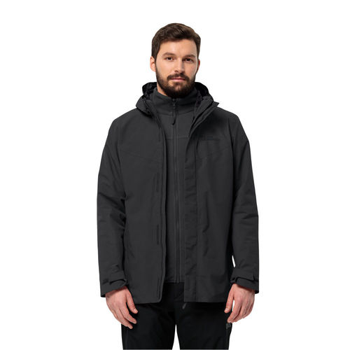 Jack Wolfskin Men s Altenberg 3 in 1 Jacket Black Insulating Jacket