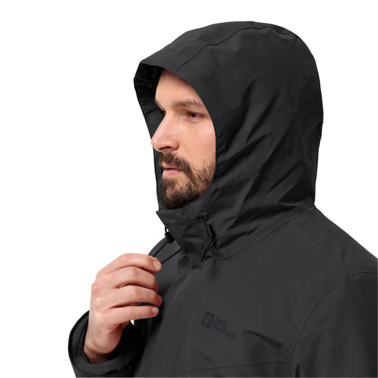 Jack Wolfskin Men s Altenberg 3 in 1 Jacket Black Insulating Jacket