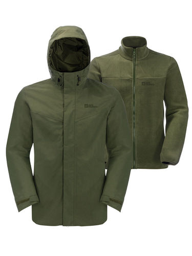 Jack Wolfskin Men's Altenberg 3-in-1 Jacket (Greenwood)