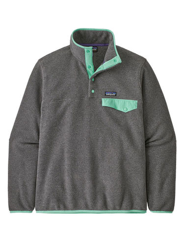 Patagonia Heren Lightweight Synchilla Snap-T Fleece Pullover (Nickel w/Early Teal)