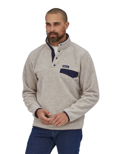 Patagonia Heren Lightweight Synchilla Snap-T Fleece Pullover (Oatmeal Heather)