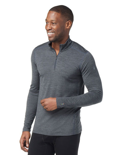 Smartwool Men's Classic All-Season Merino Base Layer 1/4 Zip (Iron Hthr)