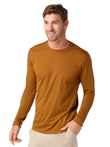 Smartwool Men's Classic All-Season Merino Base Layer LS Crew (Fox Brown)