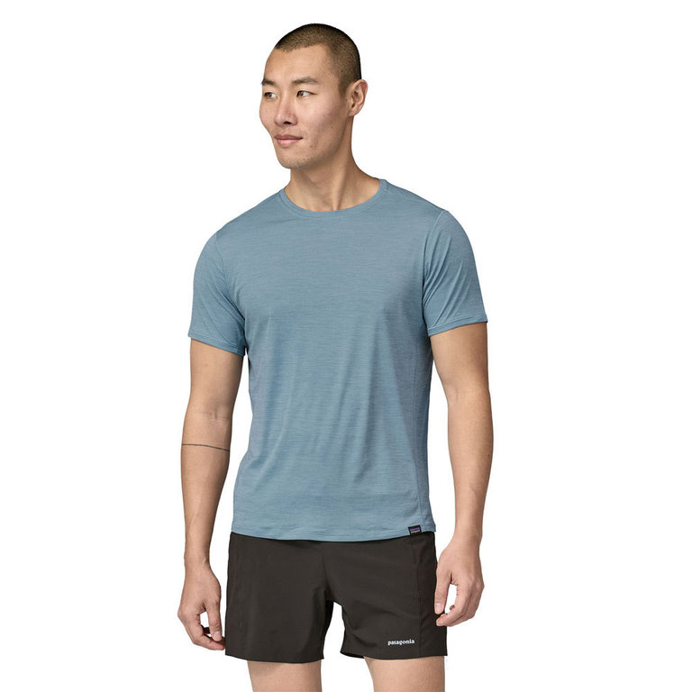 Patagonia Men s Cap Cool Lightweight Shirt Light Plume Grey Steam Blue X Dye Active Wear