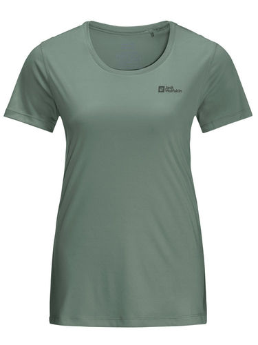 Jack Wolfskin Dames Tech Tee (Picnic Green)