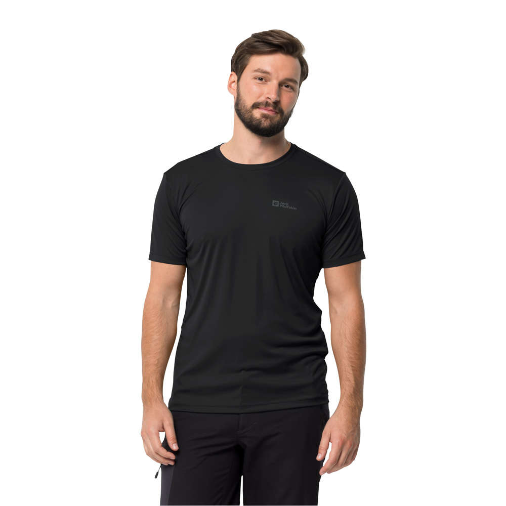 Jack Wolfskin Heren Tech Tee (Black)