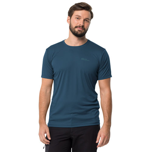 Jack Wolfskin Heren Tech Tee Dark Sea Hike Tshirt