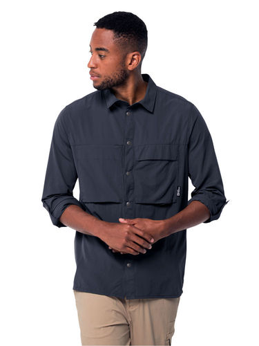 Jack Wolfskin Heren Atacama LS Shirt (Night Blue)