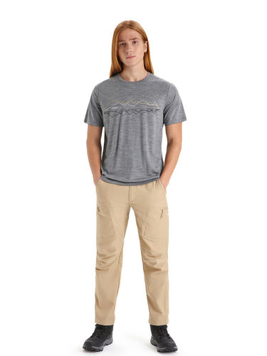 Icebreaker Heren Tech Lite II SS Tee Icebreaker (Gritstone Heather)