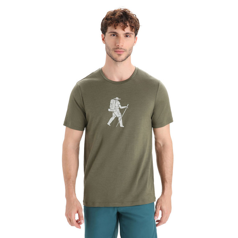 Icebreaker Men s Tech Lite II SS Tee Trail Hiker Loden TShirt