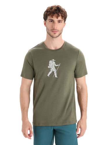 Icebreaker Men's Tech Lite II SS Tee Trail Hiker (Loden)