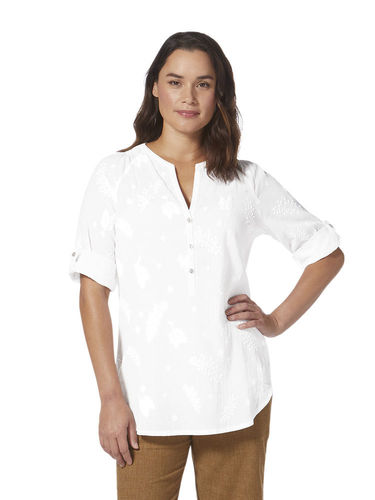 Royal Robbins Dames Oasis Tunic II  3/4 Sleeve (White)