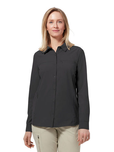 Royal Robbins Women's Bug Barrier Expedition Pro LS (Asphalt)