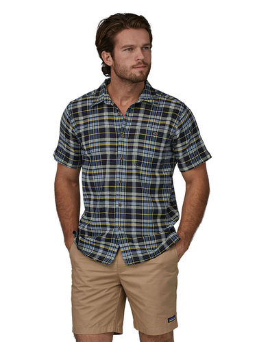 Patagonia Heren A/C Shirt (Paint Plaid: Tidepool Blue)