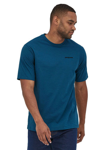 Patagonia Men's P-6 Logo Responsibili Tee (Wavy Blue)