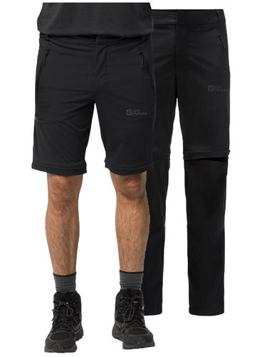 Jack Wolfskin Heren Glastal Zip Off Pants (Black)