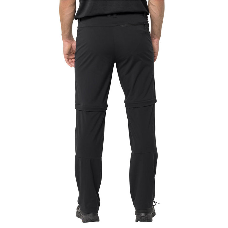 Jack Wolfskin Men s Glastal Zip Off Pants Black Nylon Hiking Trouser