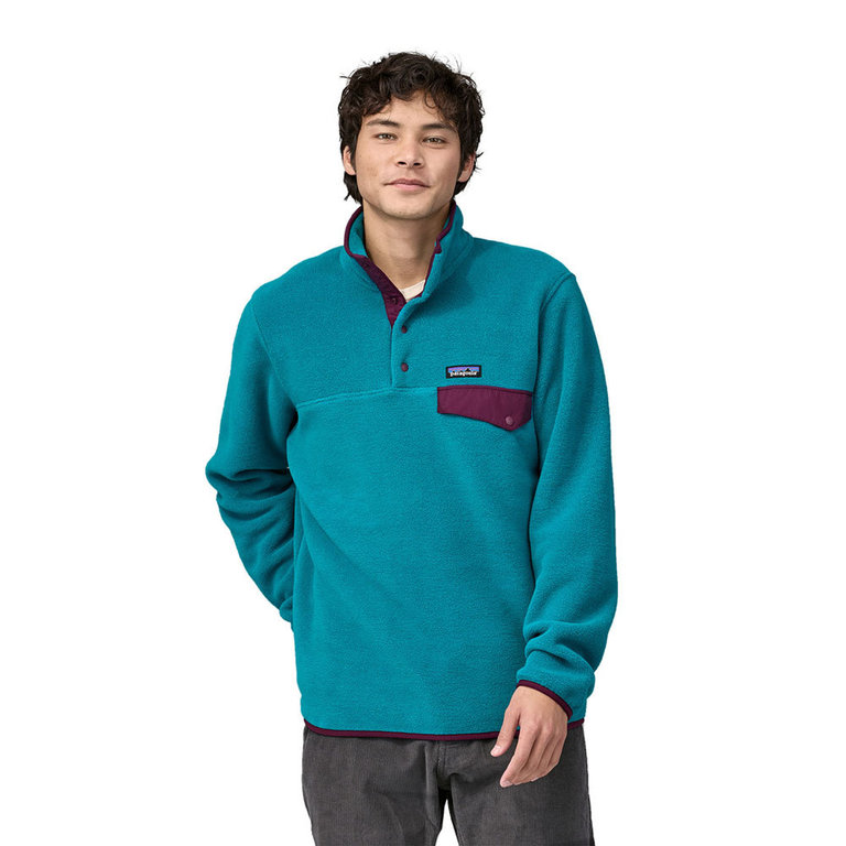 Patagonia Men's Lightweight Synchilla Snap-T Fleece Pullover (Belay Blue)  Fleece