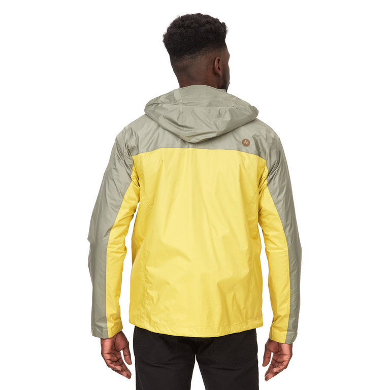 Marmot Men s PreCip Eco Jacket Limelight Vetiver Lightweight Breathable Rainjacket