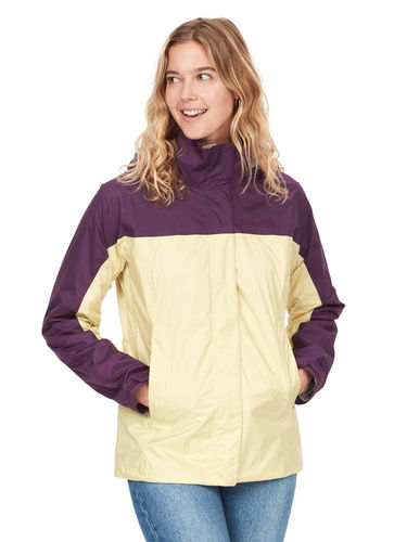 Marmot Women's PreCip Eco Jacket (Wheat/ Purple Fig)