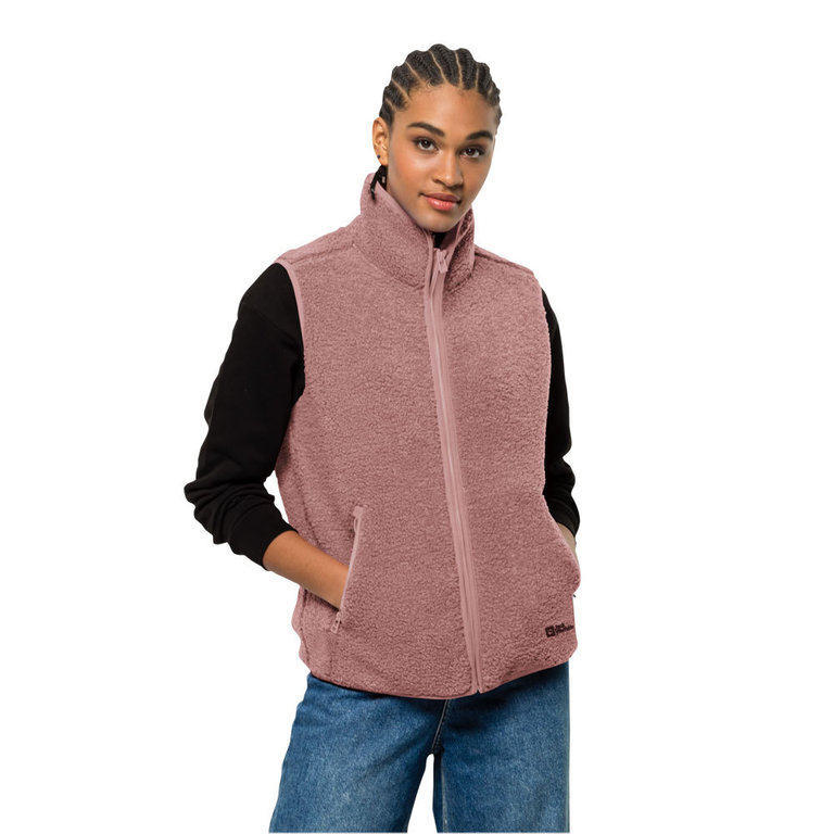 Jack Wolfskin Women's High Curl Vest (Afterglow) Fleece Jacket